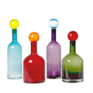 Bouteilles Cosmos en verre multicolore, Sentou