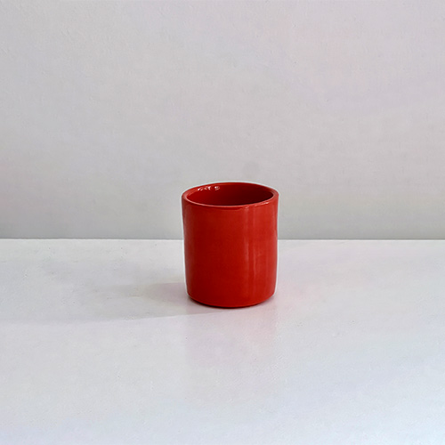 Tasse à expresso rouge, collection de céramique Terra, Sentou Edition